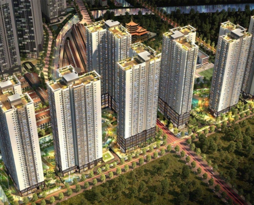 raemian city hdtc khong gian xanh