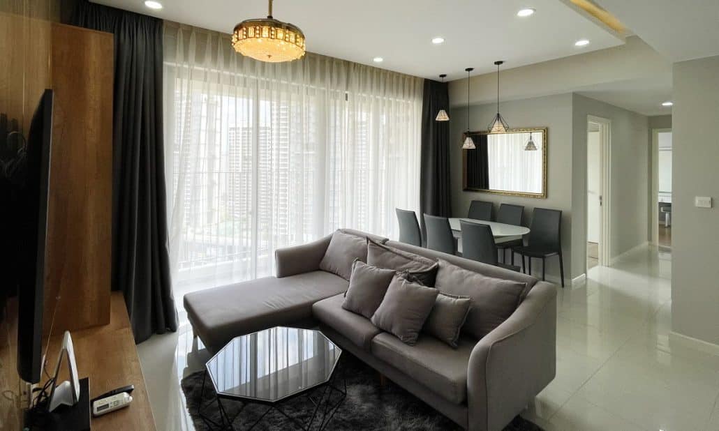 Masteri An Phú cho thuê căn 3 phòng ngủ nội thất đẹp view thoáng lầu cao