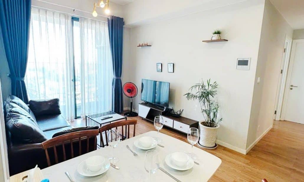 Masteri An Phú 2 phòng ngủ cho thuê toà B nội thất đẹp lầu cao view quận 1